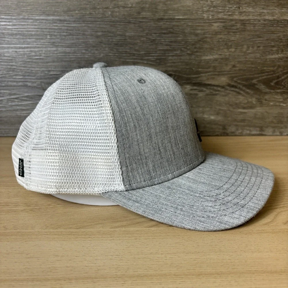 Seabrook Hat Cap Snap Back Gray White Mesh Trucker Patch Mens Legacy Casual